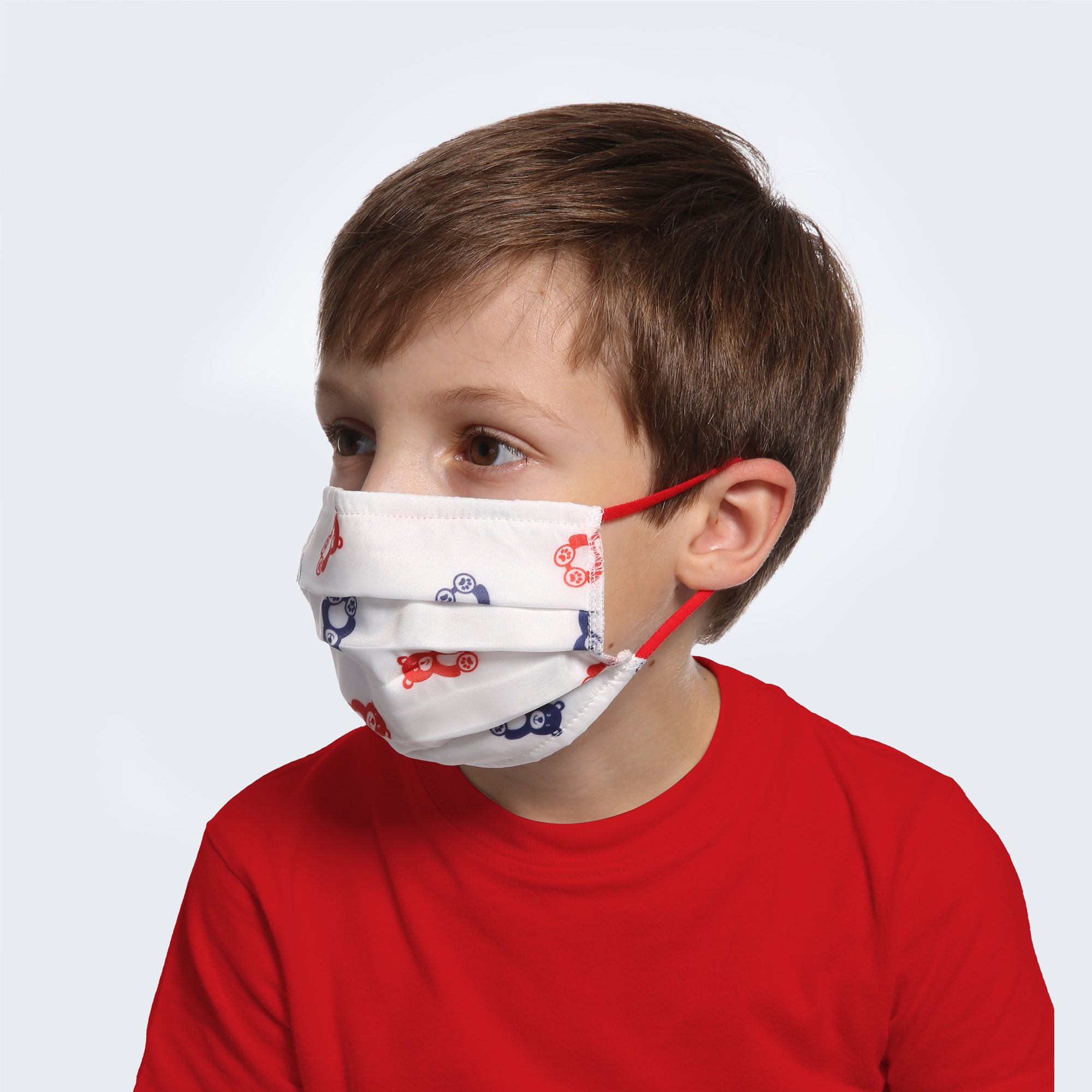 Masque Enfant, Lot de 12 Masques pour la bouche et le nez enfant en soie  glacée anti-poussière extérieure mode réutilisable et lavab