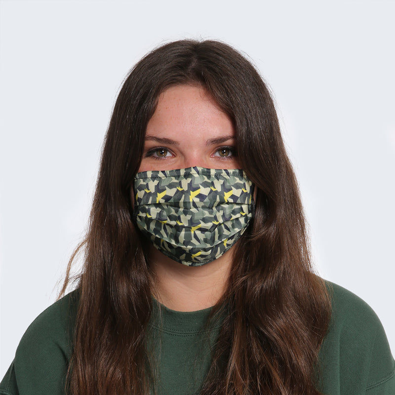 Masque UNS1 adolescent "Treillis vert" - Lainière Santé