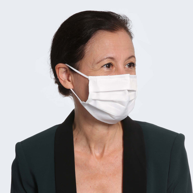 Masque de protection tissu 3 plis noir Sécurité Afnor